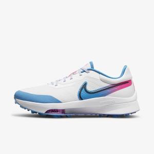 Men's Nike Air Zoom Infinity Tour NEXT% Golf Shoes White / Blue / Pink / Black | NK013XTK