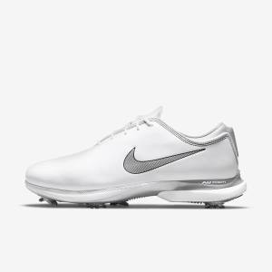 Men's Nike Air Zoom Victory Tour 2 Golf Shoes White / Metal Platinum / Black | NK095IET