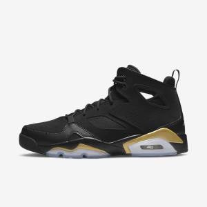 Men's Nike Jordan Flight Club 91 Jordan Shoes Black / Metal Gold | NK609KNV