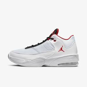 Men's Nike Jordan Max Aura 3 Jordan Shoes White / Platinum / Black / Red | NK830GOA