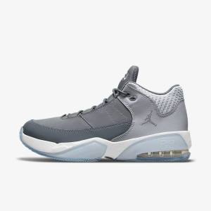 Men's Nike Jordan Max Aura 3 Sneakers Grey / White / Grey | NK834SYF