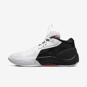 Men's Nike Jordan Zoom Separate Jordan Shoes Black / White / Red | NK871THX