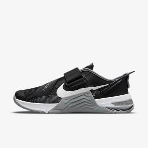 Men's Nike Metcon 7 FlyEase Training Shoes Black / Grey / White / Platinum | NK418OGJ