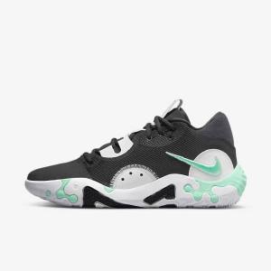 Men's Nike PG 6 Basketball Shoes Black / White / Mint | NK034VPT