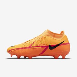 Men's Nike Phantom GT2 Academy Dynamic Fit MG Multi-Ground Football Shoes Orange / Light Red / Black | NK128PDW