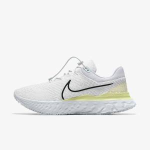 Men's Nike React Infinity Run 3 By You Custom Road Running Shoes White | NK682YTD