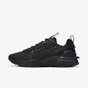 Men's Nike React Vision Sneakers Black / Dark Grey | NK098WQL