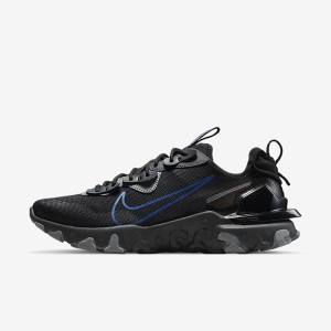 Men's Nike React Vision Sneakers Black / Dark Grey / Royal | NK261LID