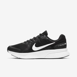 Men's Nike Run Swift 2 Road Running Shoes Black / Dark Grey / White | NK315JNS