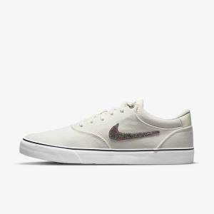 Men's Nike SB Chron 2 Canvas Premium Skate Shoes Grey / Green | NK965SBI