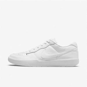 Men's Nike SB Force 58 Premium Sneakers White | NK189VMS