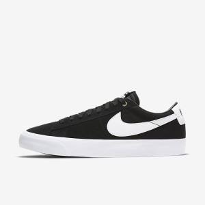 Men's Nike SB Zoom Blazer Low Pro GT Skate Shoes Black / Light Brown / White | NK240BQG