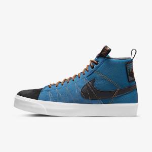 Men's Nike SB Zoom Blazer Mid Premium Skate Shoes Black | NK386WTK