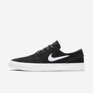 Men's Nike SB Zoom Stefan Janoski RM Skate Shoes Black / Grey / Light Brown / White | NK047HOS