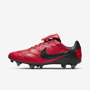 Men's Nike The Premier 3 SG-PRO Anti-Clog Traction Soft-Ground Football Shoes Red / Black | NK130BQS