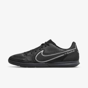 Men's Nike Tiempo Legend 9 Club IC Indoor-Court Football Shoes Black / Dark Grey | NK806QIS