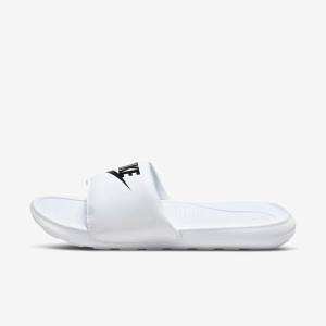 Men's Nike Victori One Slides White / Black | NK741CBF