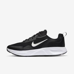 Men's Nike Wearallday Sneakers Black / White | NK205BLT