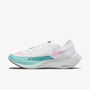 Men's Nike ZoomX Vaporfly Next% 2 Road Racing Running Shoes Green / Blue / White / Black | NK347QAV