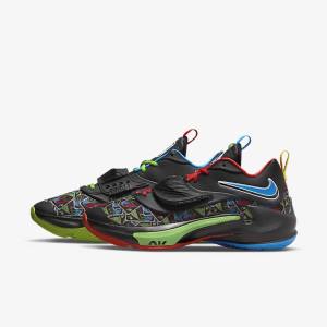 Men's Nike Zoom Freak 3 Basketball Shoes Black / White / Red / Green | NK102KCP