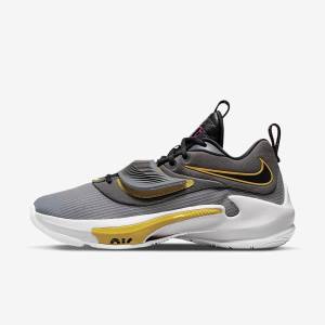 Men's Nike Zoom Freak 3 Basketball Shoes Grey / Black | NK418JVG