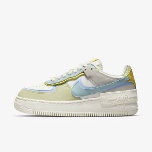 Women's Nike AF-1 Shadow Sneakers Light Blue / Olive | NK027HLM