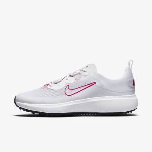 Women's Nike Ace Summerlite Golf Shoes White / Black / Pink | NK735UOW