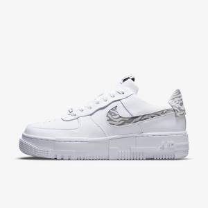 Women's Nike Air Force 1 Pixel SE Sneakers White / Grey / White | NK387HTD