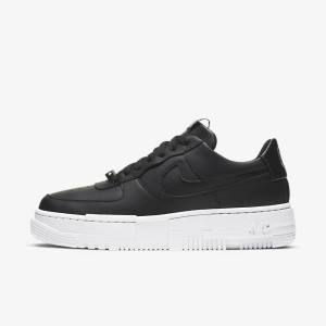 Women's Nike Air Force 1 Pixel Sneakers Black / White / Black | NK819UWT