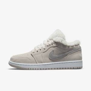 Women's Nike Air Jordan 1 Low SE Sneakers Grey / Grey / White | NK083UTN