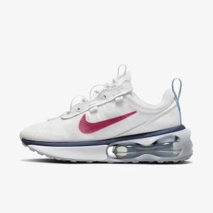 Women's Nike Air Max 2021 Sneakers White / Blue / Platinum / Pink | NK024SJL