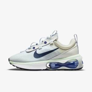 Women's Nike Air Max 2021 Sneakers White / Green / Obsidian | NK621DNG