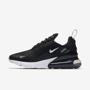 Women's Nike Air Max 270 Sneakers Black / White / Dark Grey | NK164IZR