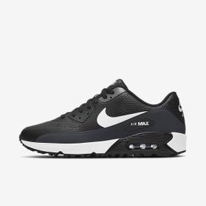 Women's Nike Air Max 90 G Golf Shoes Black / Dark Grey / White | NK170VWT