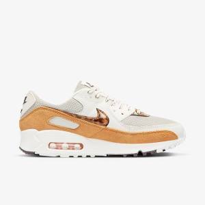 Women's Nike Air Max 90 Sneakers Brown / Light Beige / Yellow | NK409AJV