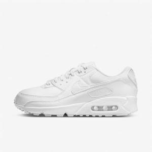 Women's Nike Air Max 90 Sneakers White | NK564ULB