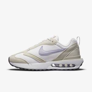 Women's Nike Air Max Dawn Sneakers White / Light Beige / Black / Purple | NK235LCT