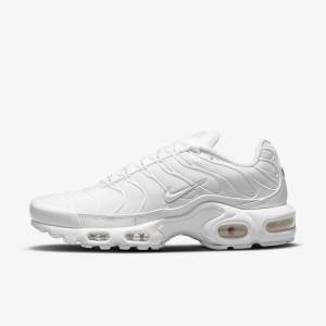 Women's Nike Air Max Plus Sneakers White / Platinum / White | NK937GNA