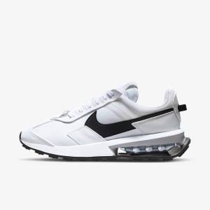 Women's Nike Air Max Pre-Day Sneakers White / Metal Silver / Black | NK049GTY