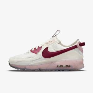 Women's Nike Air Max Terrascape 90 Sneakers White / Pink / Burgundy | NK015JMG