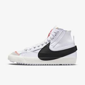 Women's Nike Blazer Mid 77 Jumbo Sneakers White / Black | NK721JZM