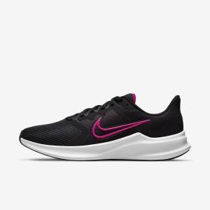 Women's Nike Downshifter 11 Road Running Shoes Black / Dark Grey / White | NK672DTY