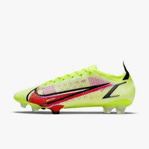 Women's Nike Mercurial Vapor 14 Elite FG Firm-Ground Football Shoes Black / Light Red | NK067LHK