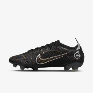 Women's Nike Mercurial Vapor 14 Elite FG Firm-Grounds Football Shoes Black / Metal Silver / Grey / Metal Gold | NK701JQV