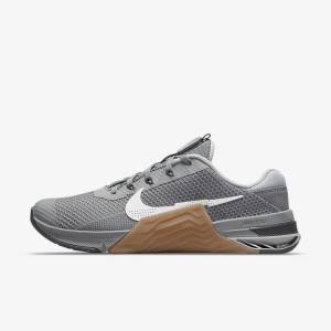 Women's Nike Metcon 7 Training Shoes Grey / Brown / Dark Grey / White | NK981AEH