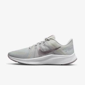 Women's Nike Quest 4 Premium Road Running Shoes Black / Pink / Dark Grey / White | NK318FIZ