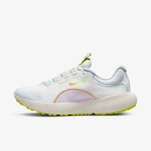 Women's Nike React Escape Run Road Running Shoes White / Green / Multicolor | NK750TKP