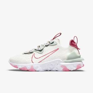 Women's Nike React Vision Sneakers Platinum / Pink | NK934GIQ