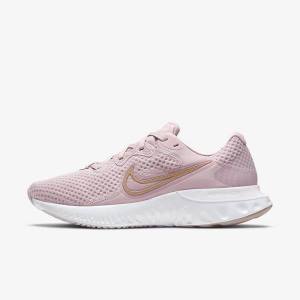 Women's Nike Renew Run 2 Road Running Shoes Light Purple / White / Metal Red Brown | NK629FJY