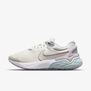 Women's Nike Renew Run 3 Premium Road Running Shoes Metal / Grey | NK405VNX